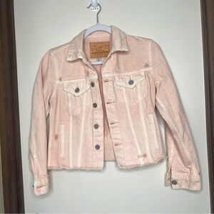 Lucky Brand Pink Jean Jacket Cropped Denim XS